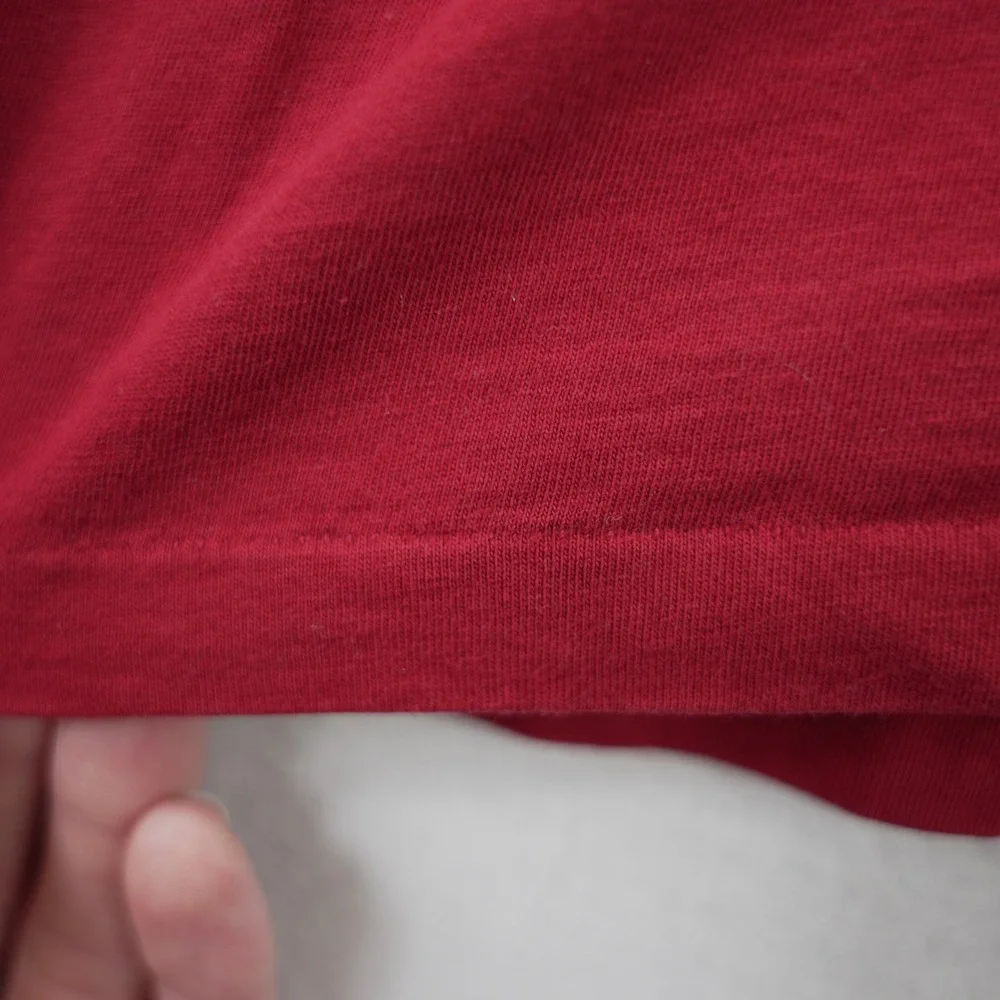Polo Ralph Lauren Mens XL Red Long Sleeve Pocket T-Shirt Single Stitch Vintage